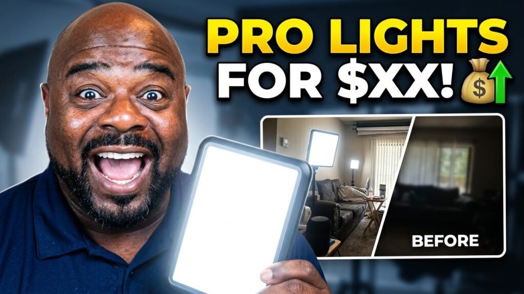 NiceVeedi LED video light kit with tripods