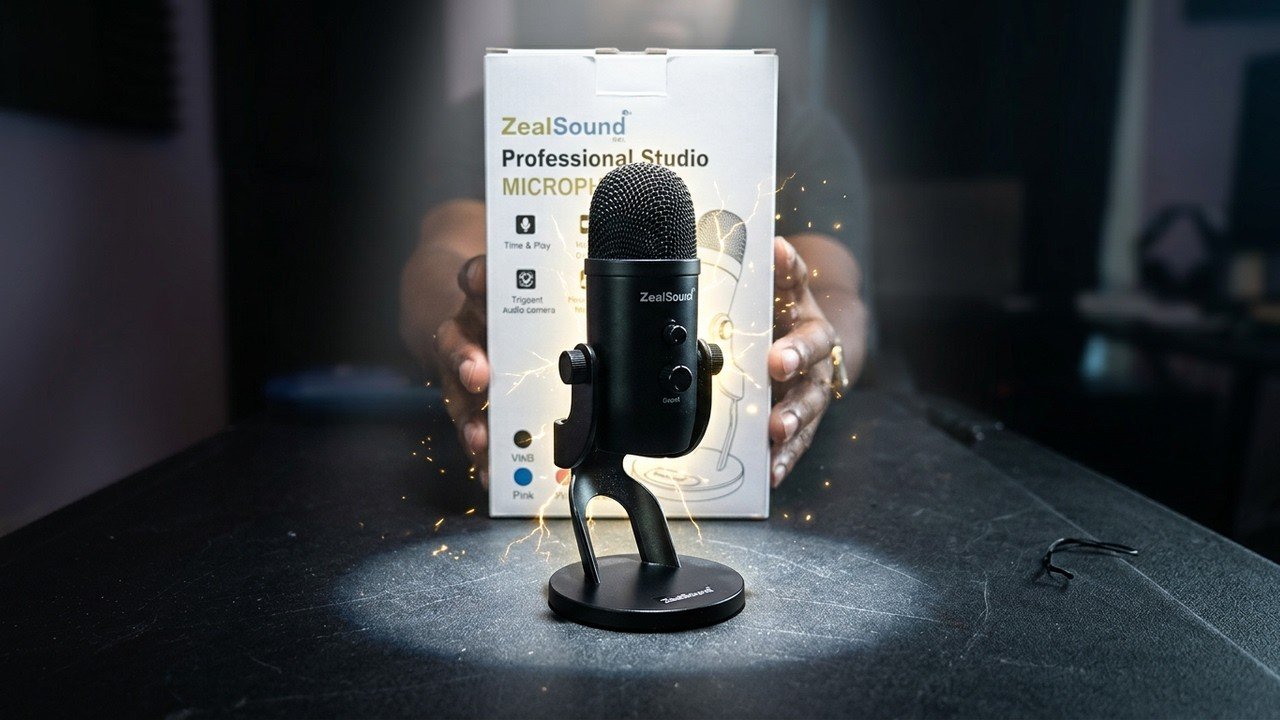 ZealSound USB microphone on desk